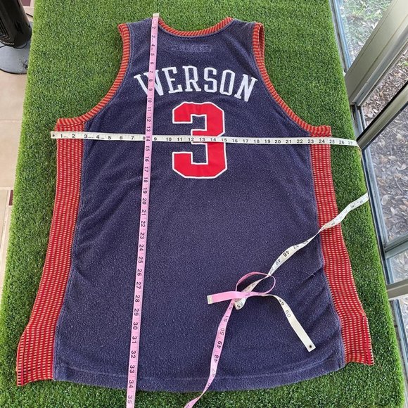 REEBOK HARDWOOD CLASSICS NATS ALLEN IVERSON BASKETBALL JERSEY - Picture 8 of 8